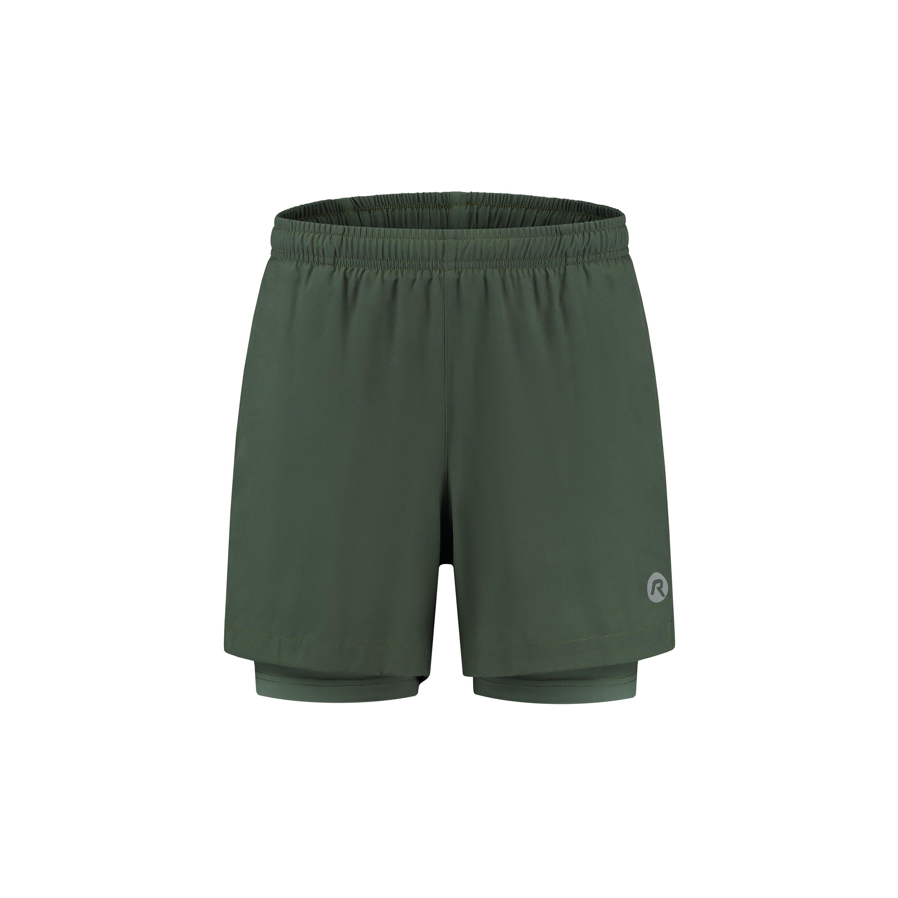 Essential 2-in-1 Hardloopshort Heren - Legergroen