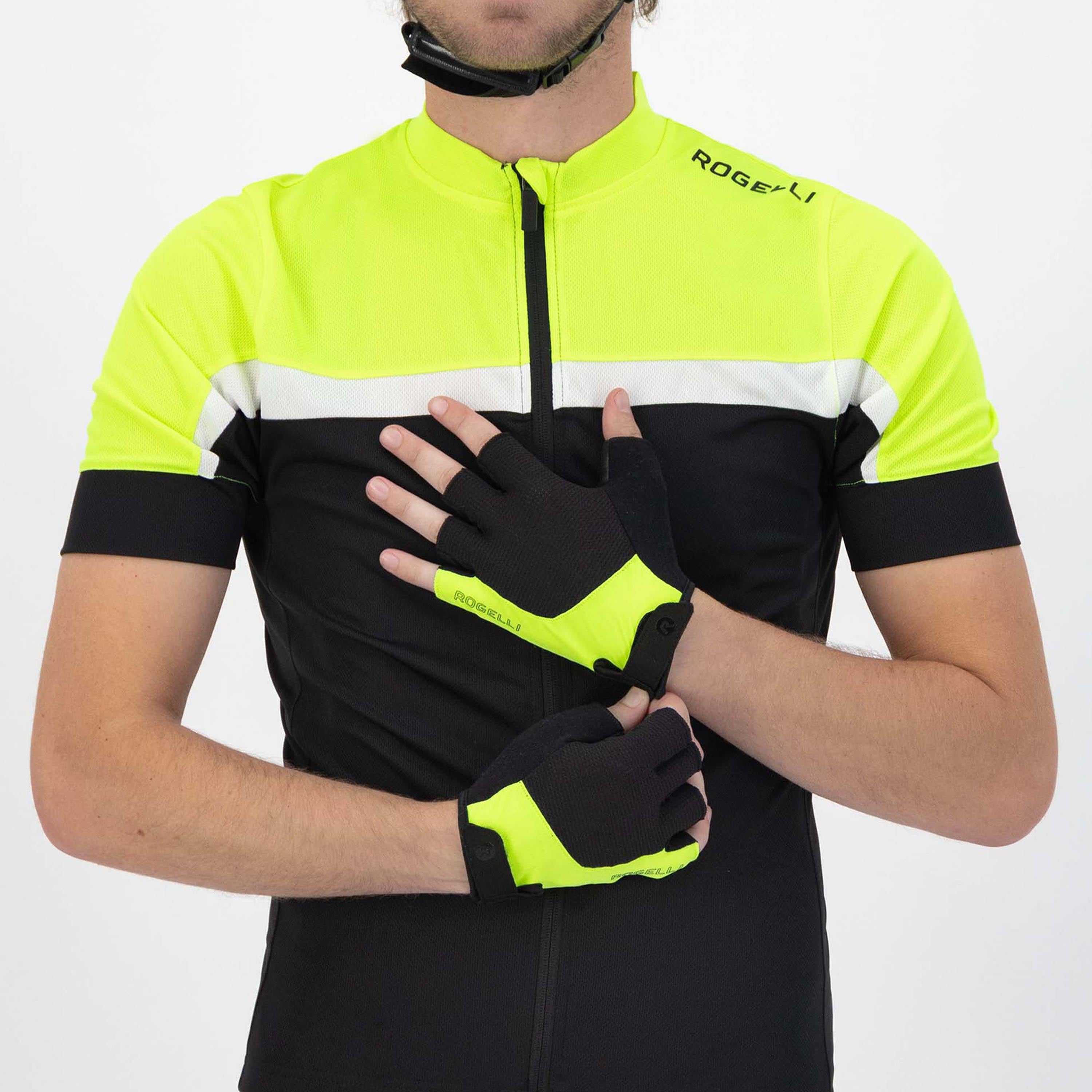 Essential Bicycle gloves Men - Black/neon yellow
