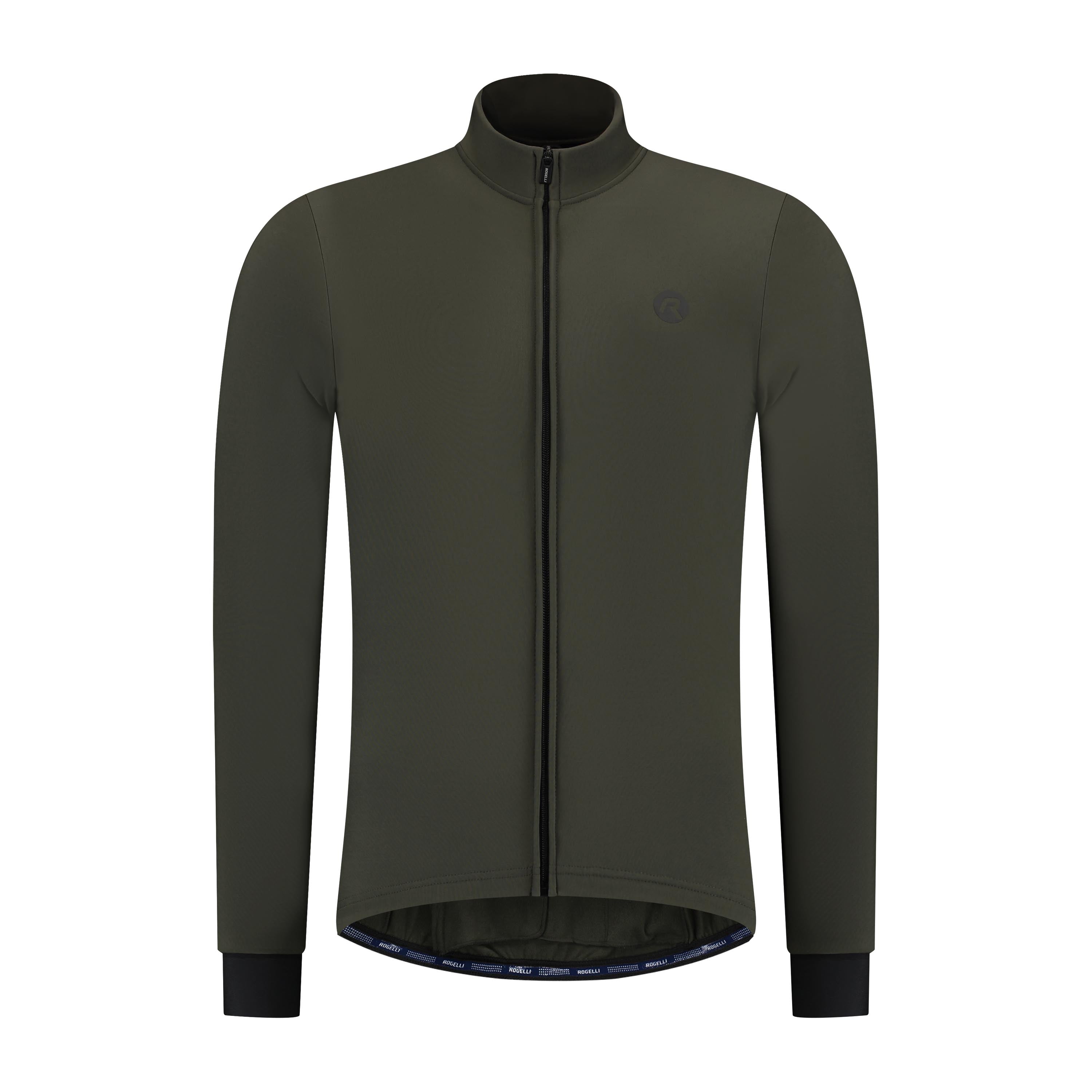 Signature Fietsshirt Lange Mouw Heren - Legergroen