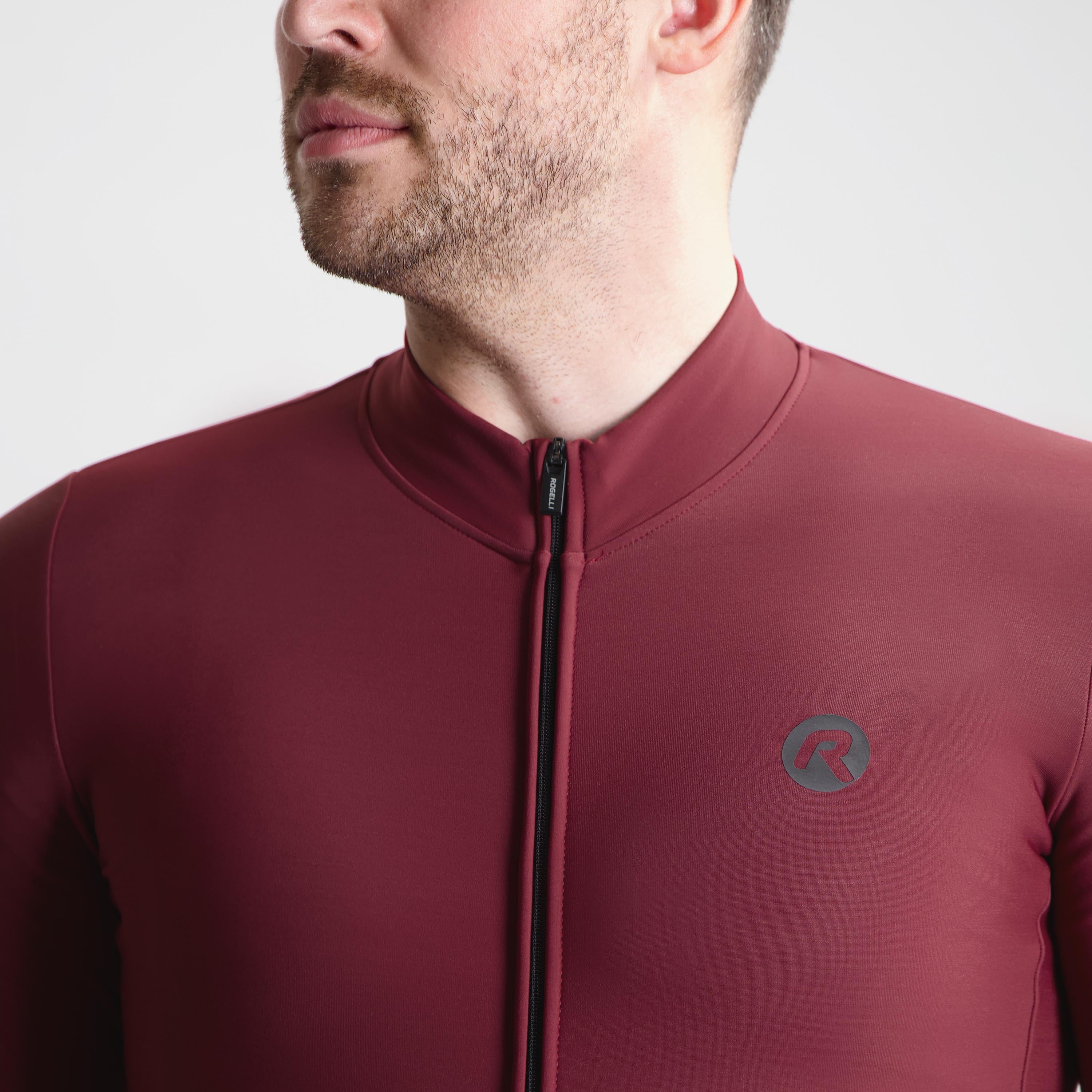 Signature Fietsshirt Lange Mouw Heren - Bordeaux
