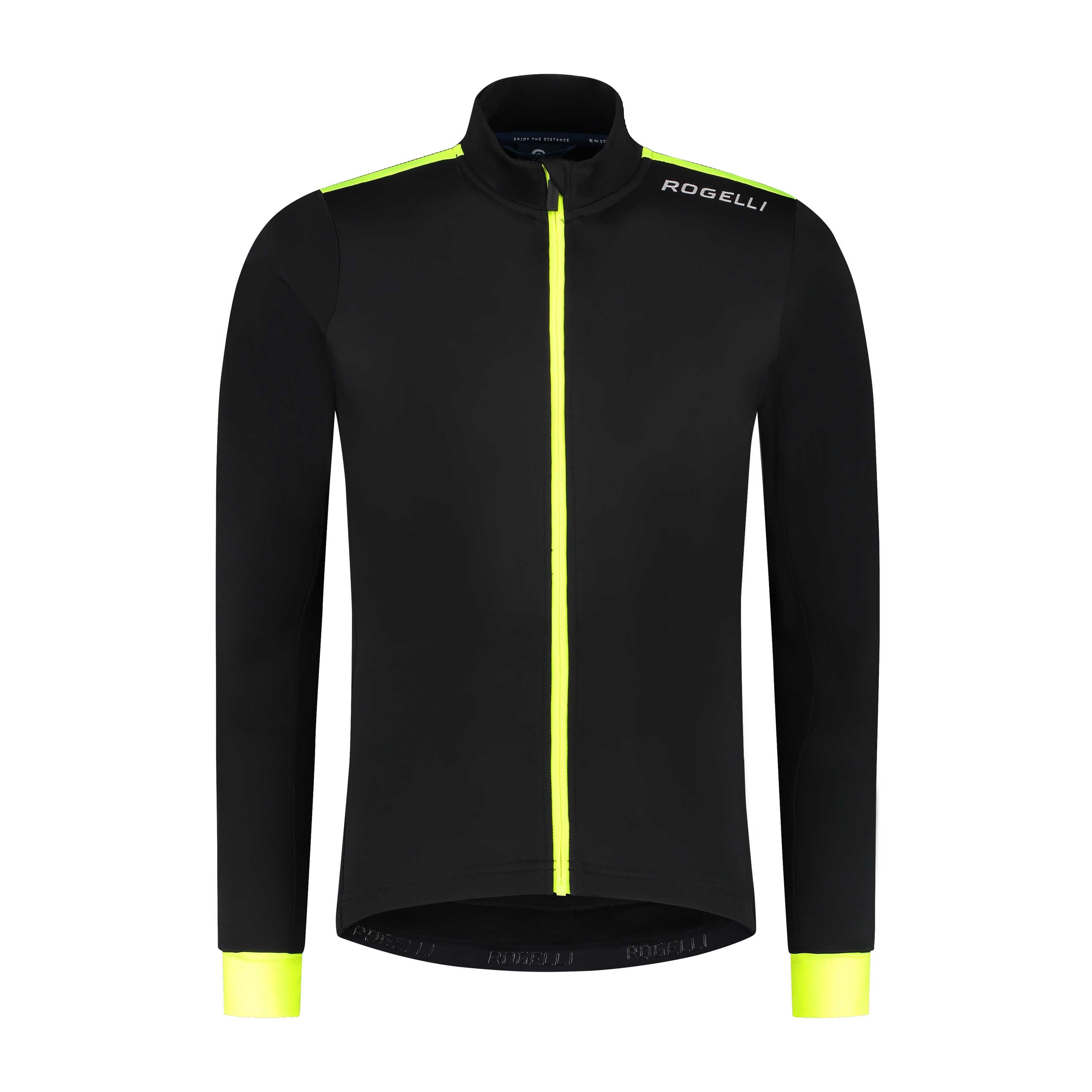Core Fietsshirt Lange Mouw Heren - Zwart/Neon Geel