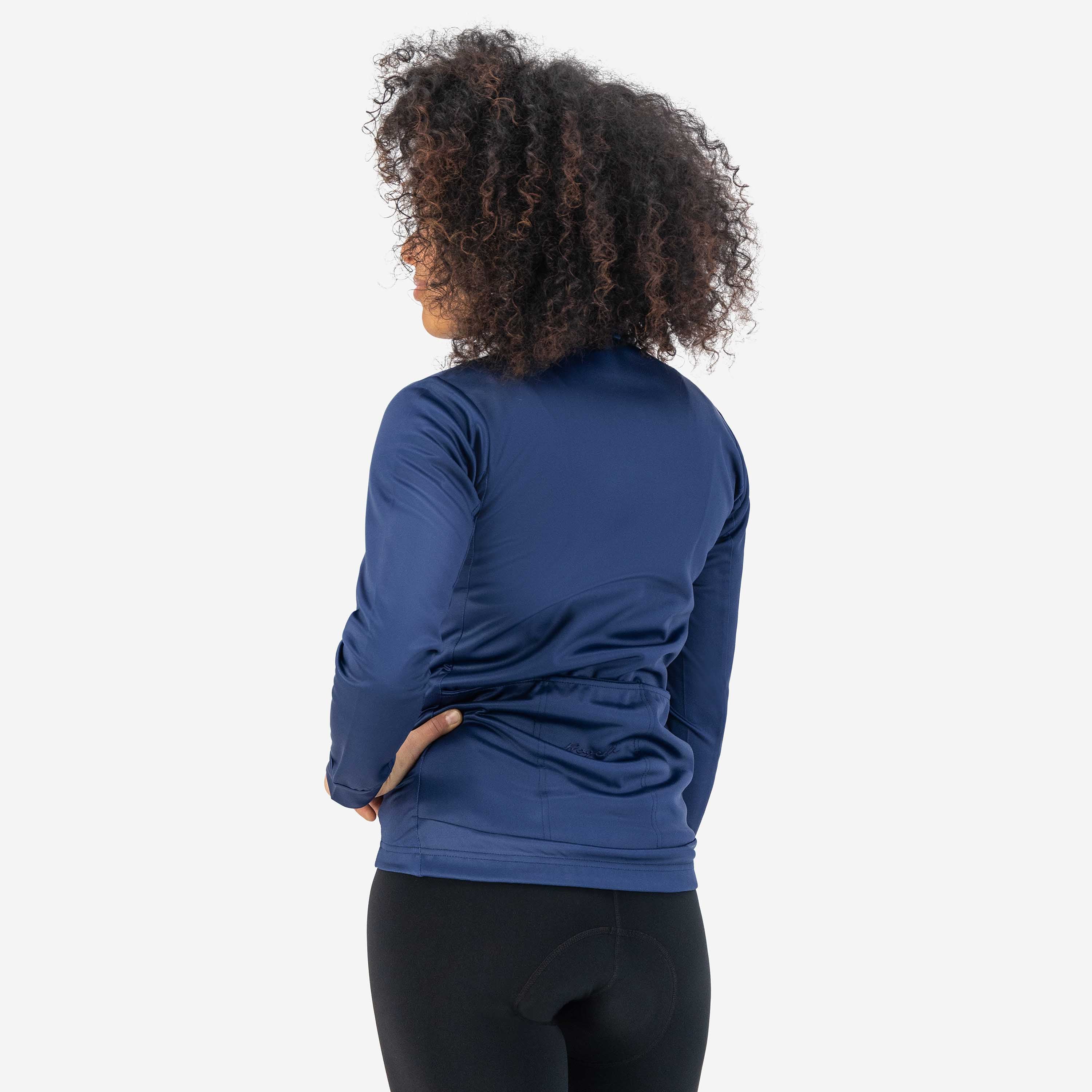 Core Fietsshirt Lange Mouw Dames - Donkerblauw