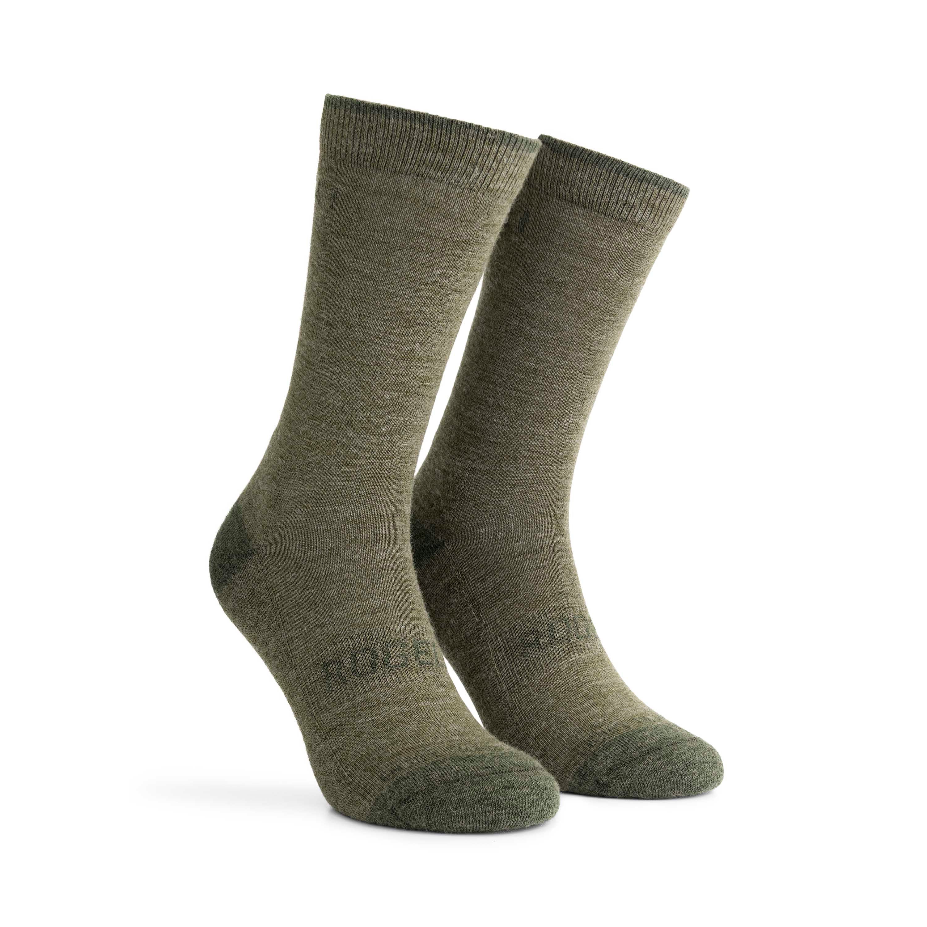 2 -Pack -Merino -Woll -Winterfahrradsocken - Army Groen/Taupe