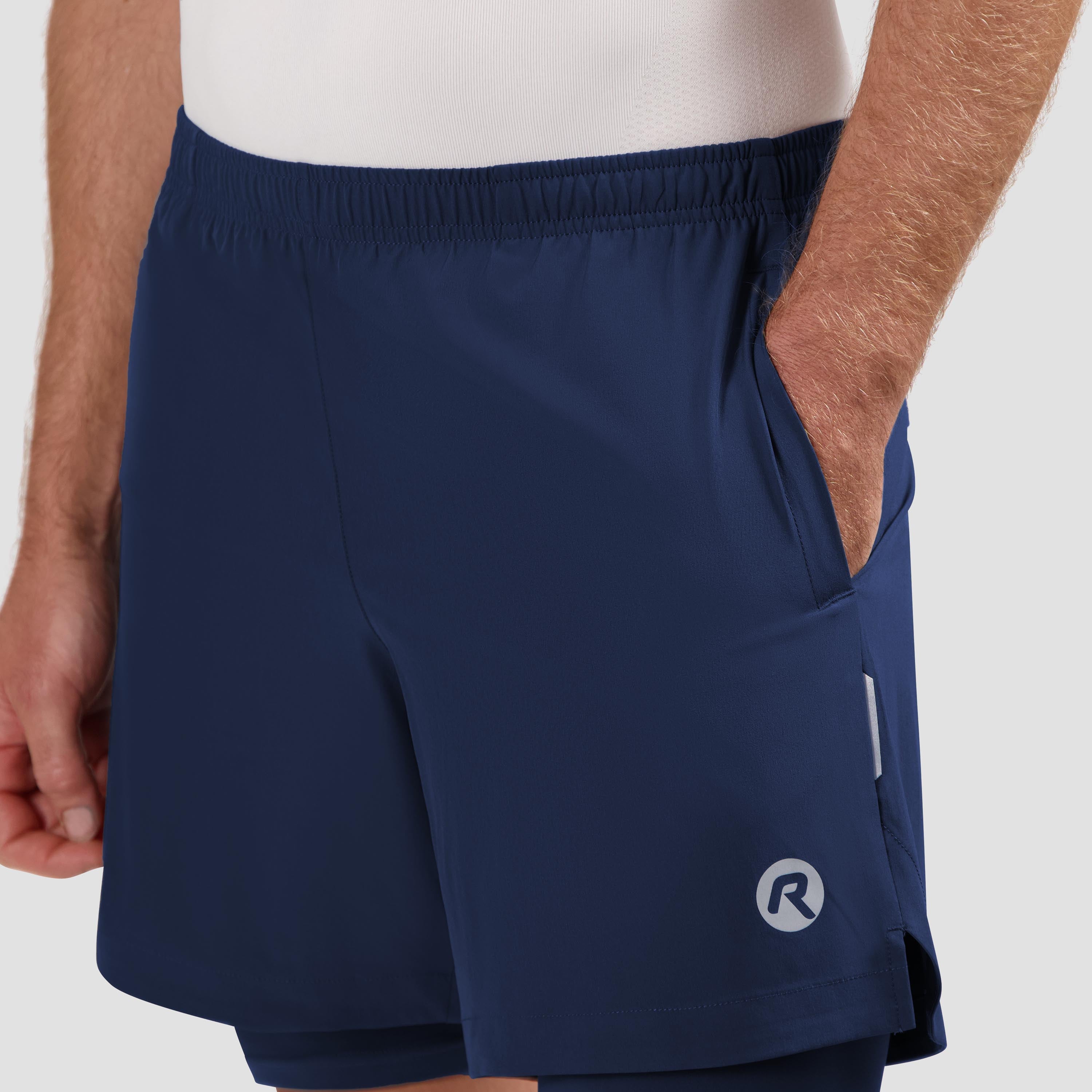 Essential 2-in-1 Hardloopshort Heren - blauw