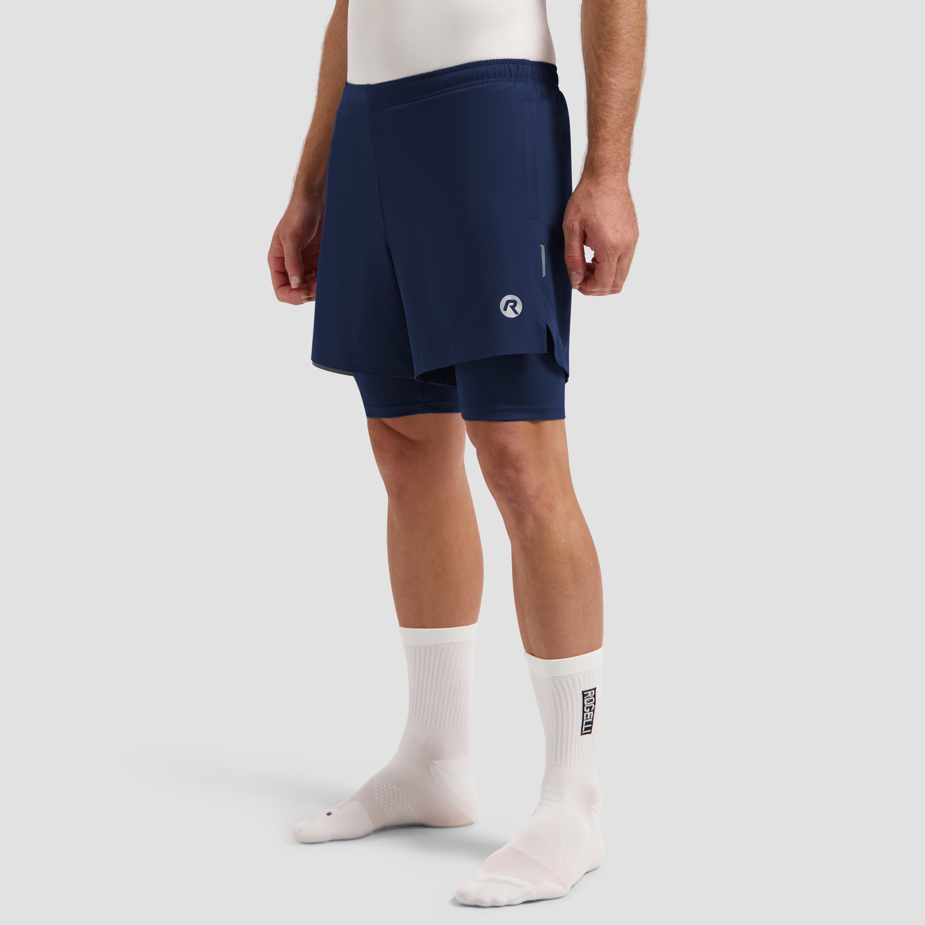 Essential 2-in-1 Hardloopshort Heren - blauw