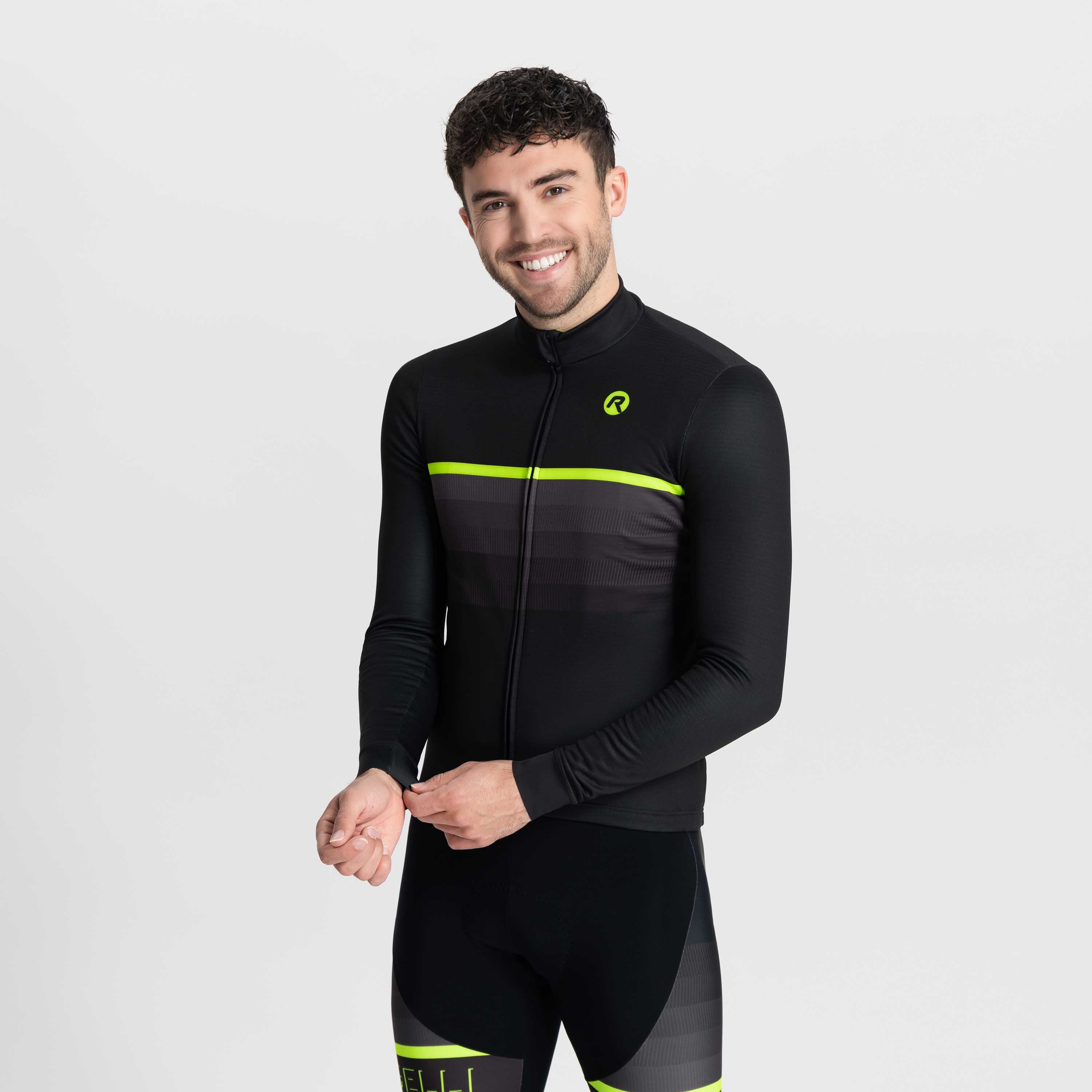 Hero II bicycle shirt Long sleeve Men - Black/neon yellow