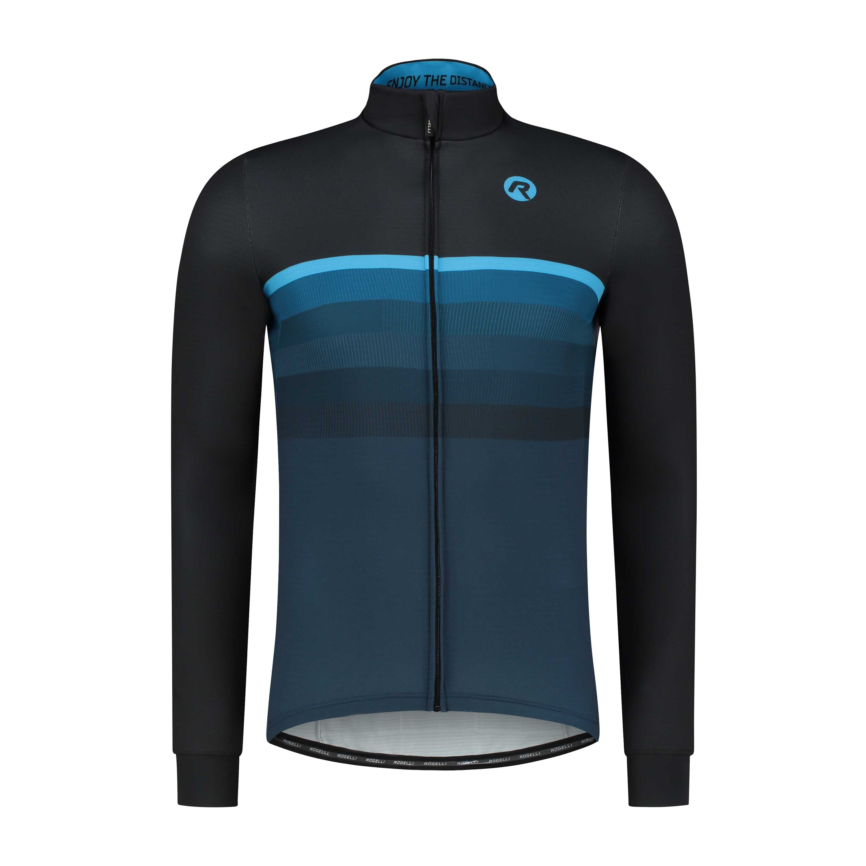 Hero II Fietsshirt Lange Mouw Heren - Zwart/Blauw