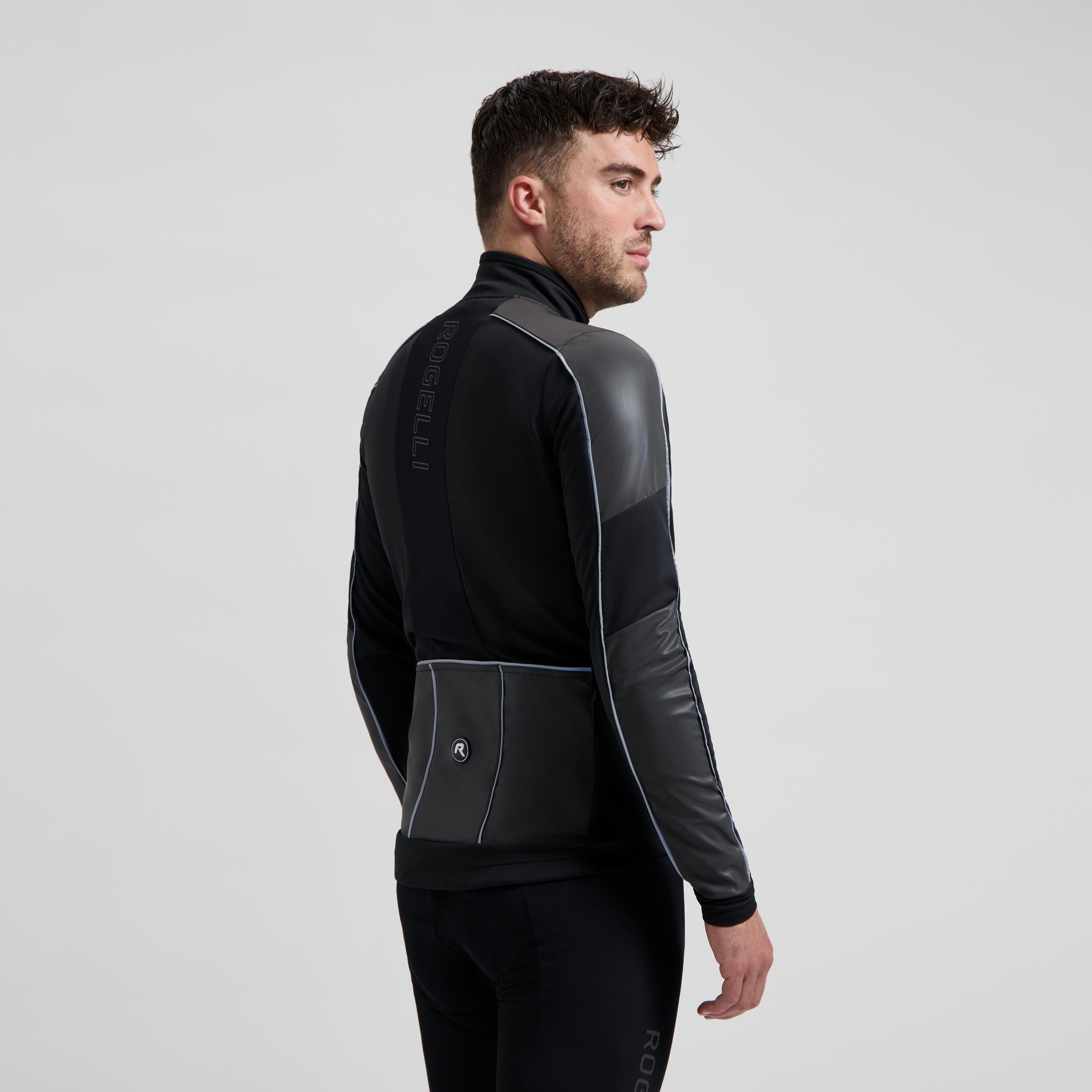 Essential HI VIS Winter Fietsjack Heren - Zwart