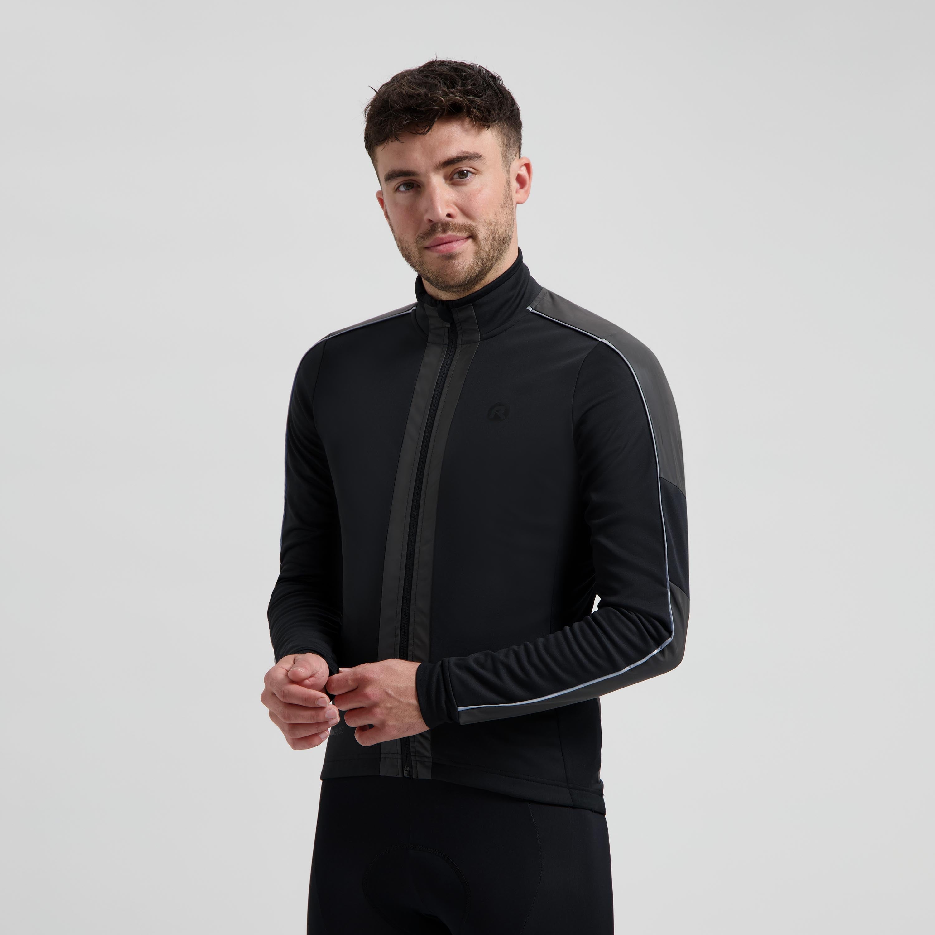 Essential Hi vis winter fietsjack Männer - schwarz