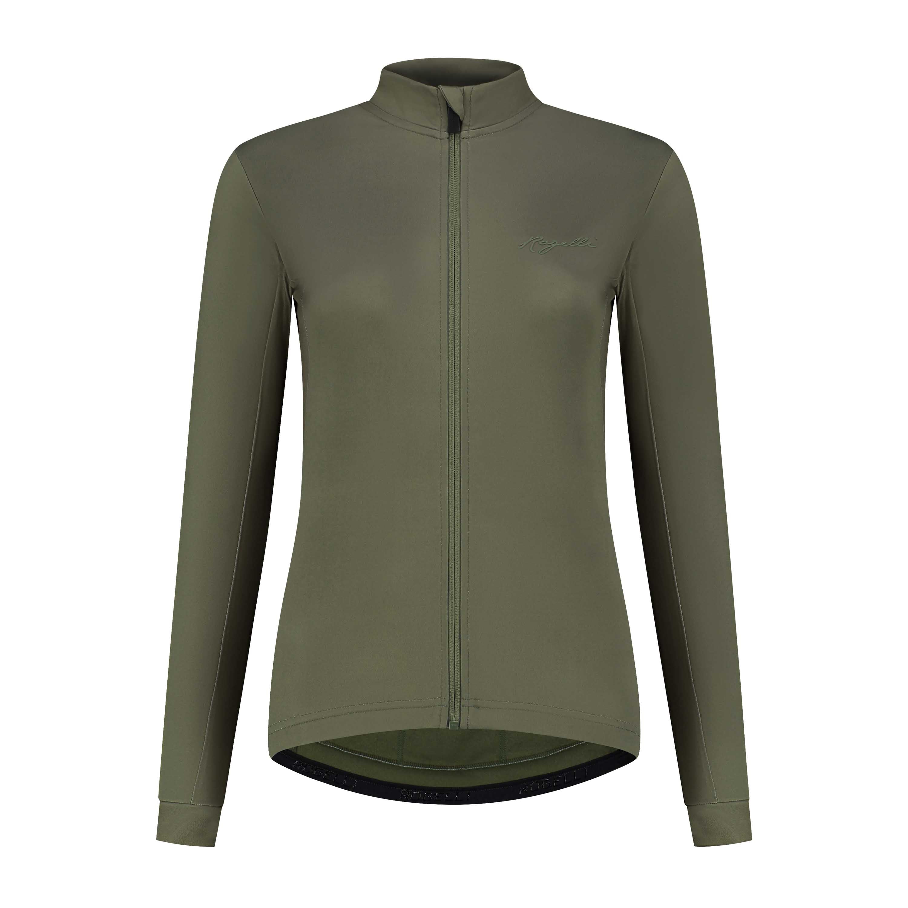 Core Fietsshirt Lange Mouw Dames - Legergroen