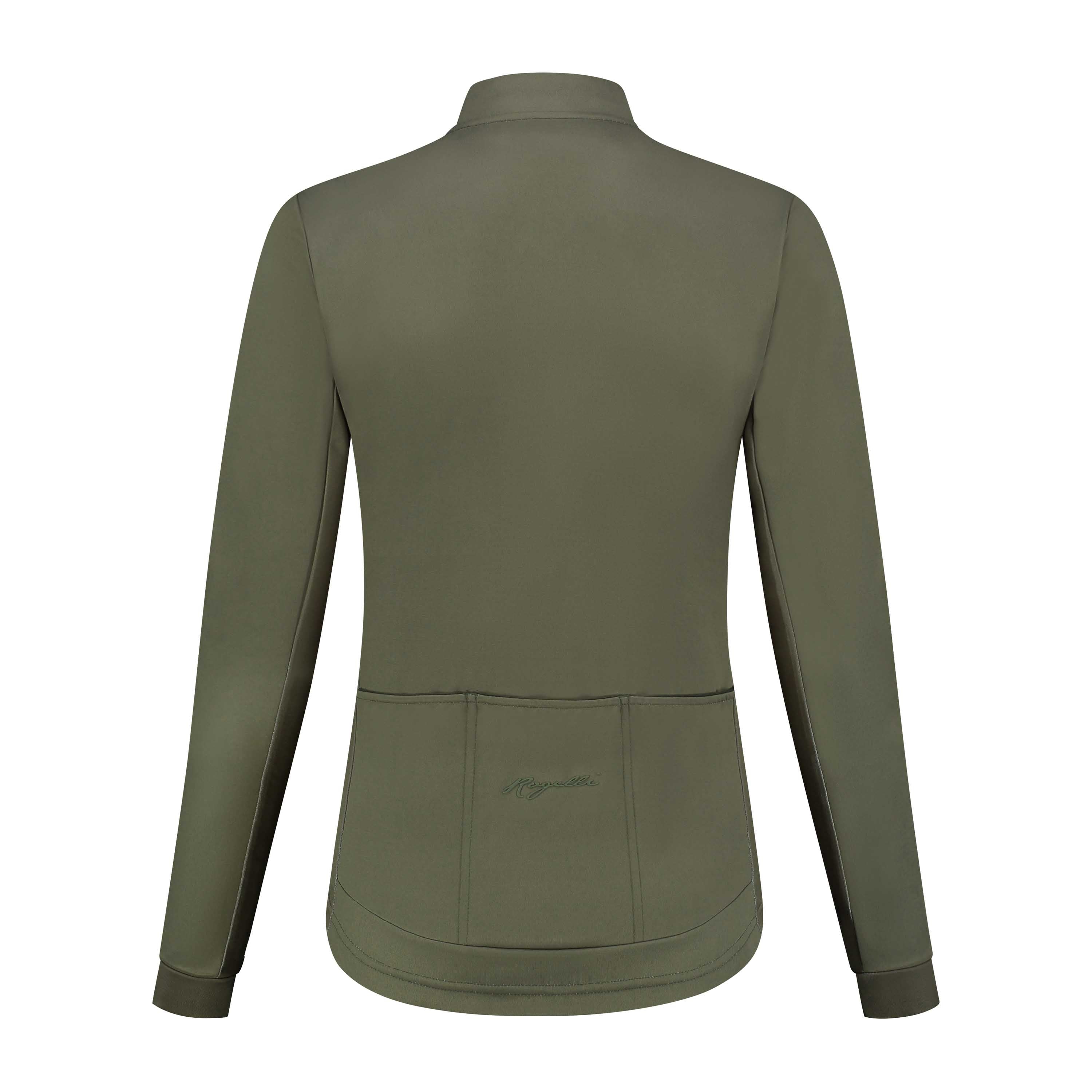 Core Fietsshirt Lange Mouw Dames - Legergroen