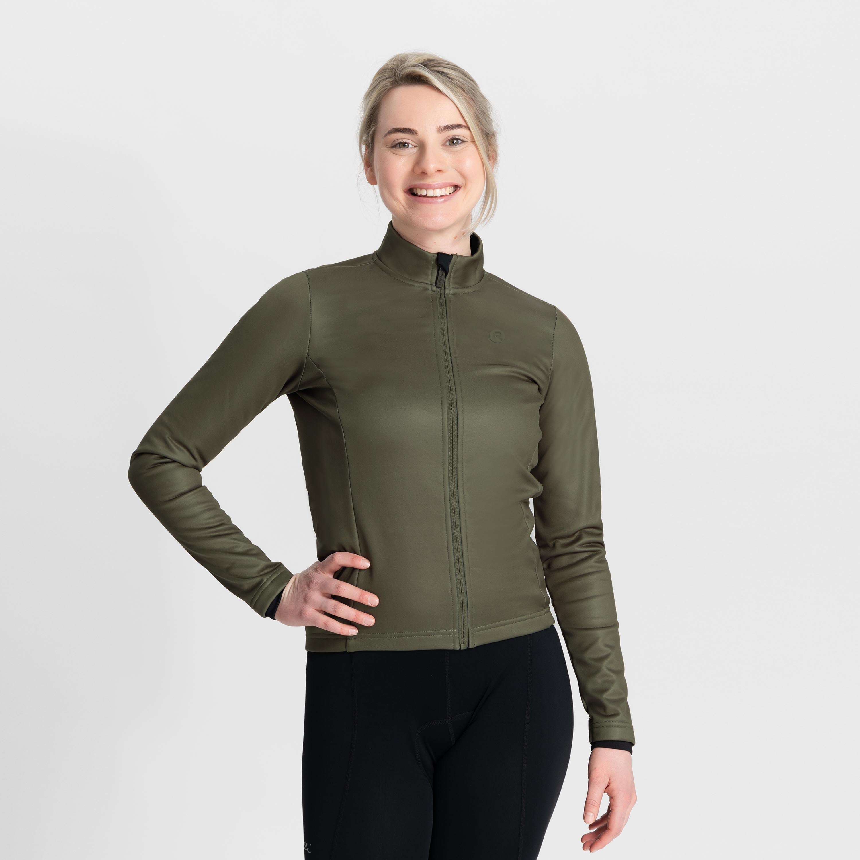 Core Winter Fietsjack Dames - Legergroen