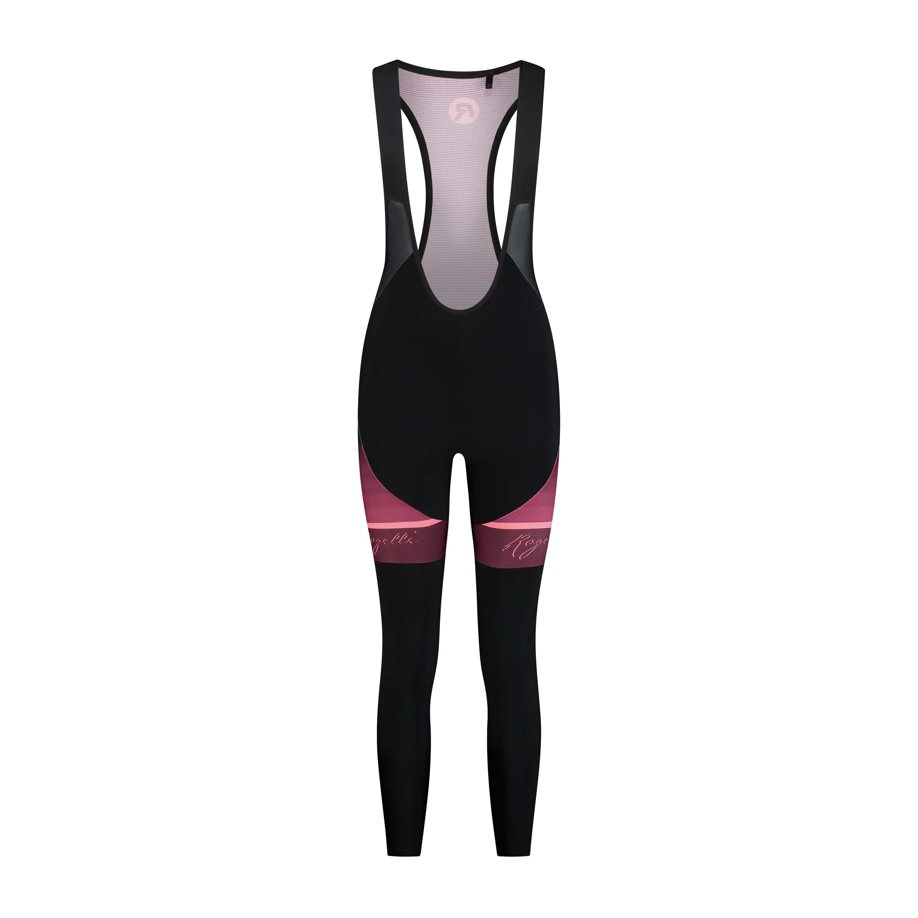 Impress II Long Fahrradhosen Damen - Schwarz/Bordeaux/Korallen