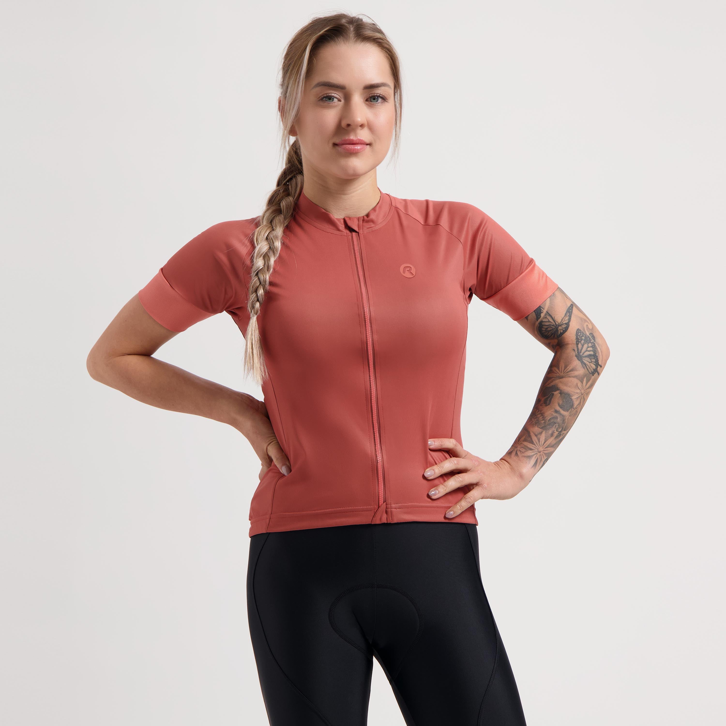 Modesta Fietsshirt Dames - Chutney/Koraal