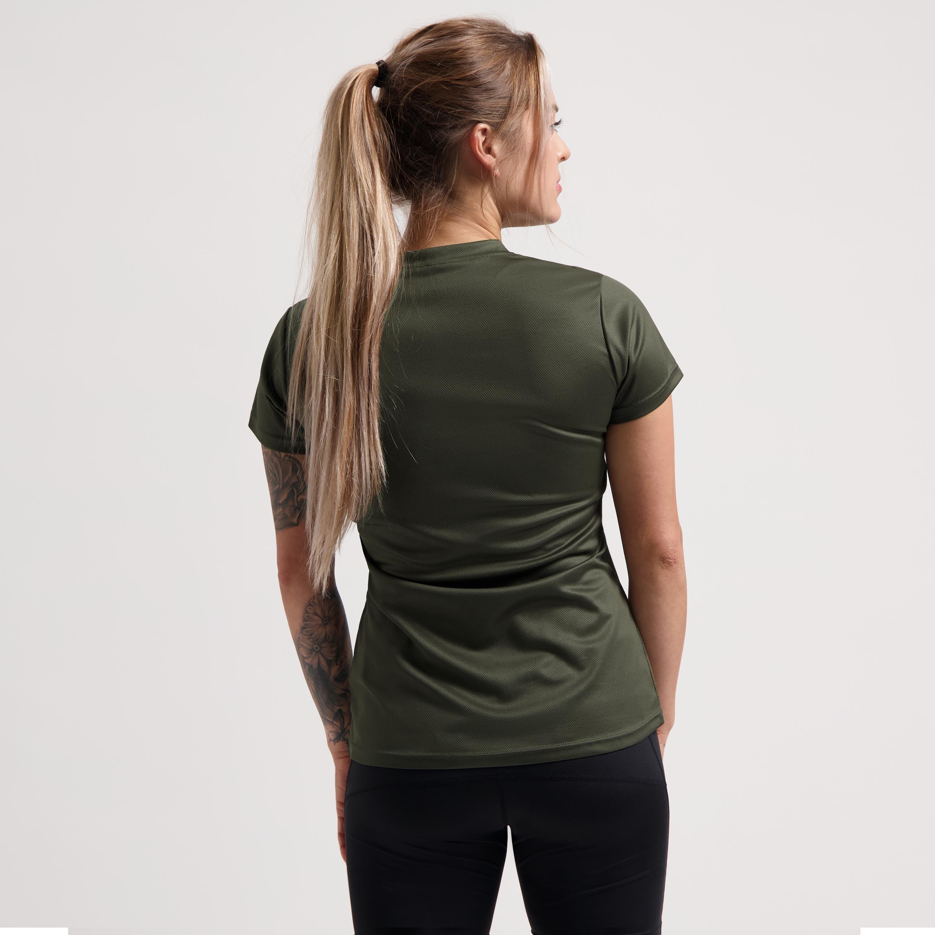 Promo Hardloopshirt Dames - Legergroen