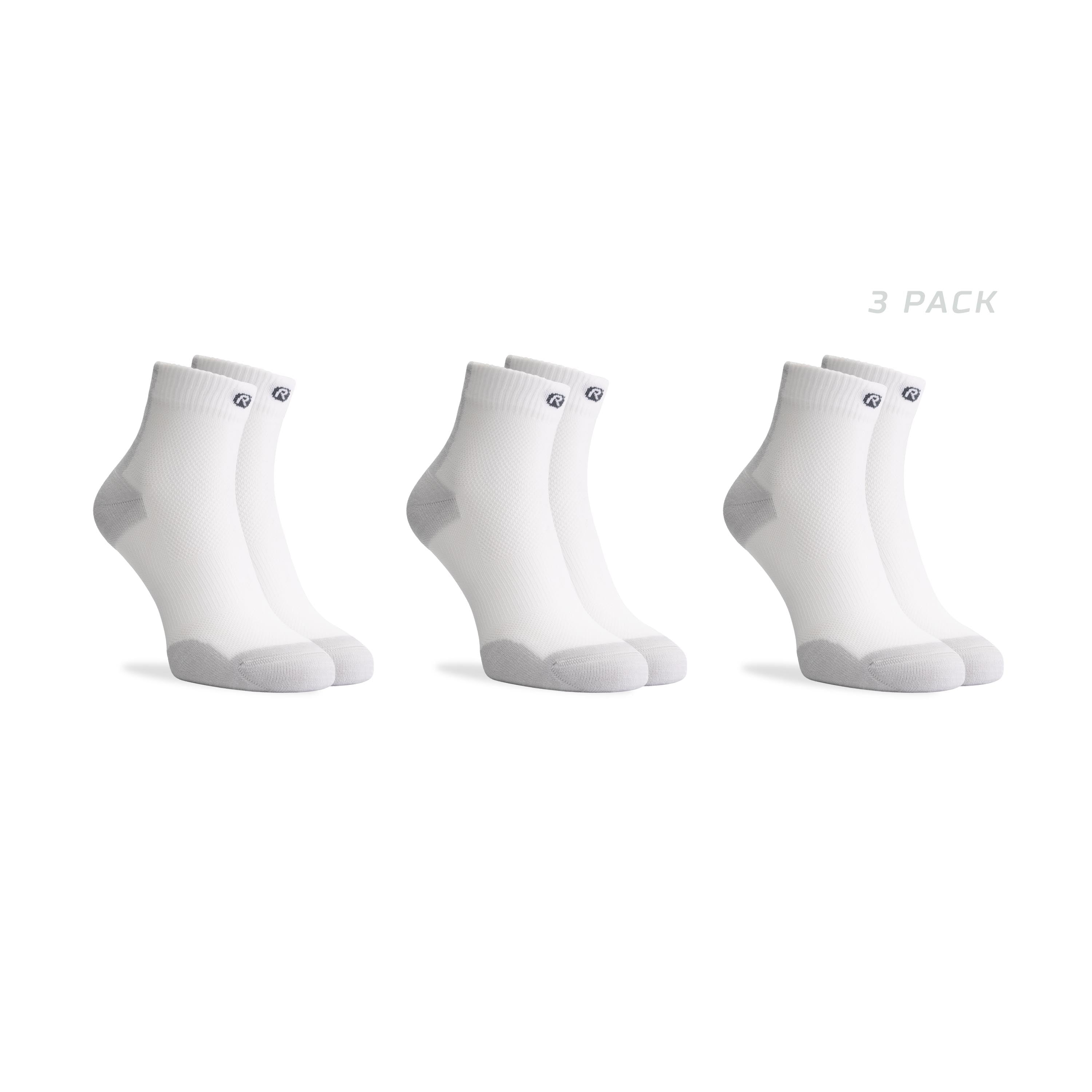 3-Pack Core Hardloopsokken - Wit/Grijs
