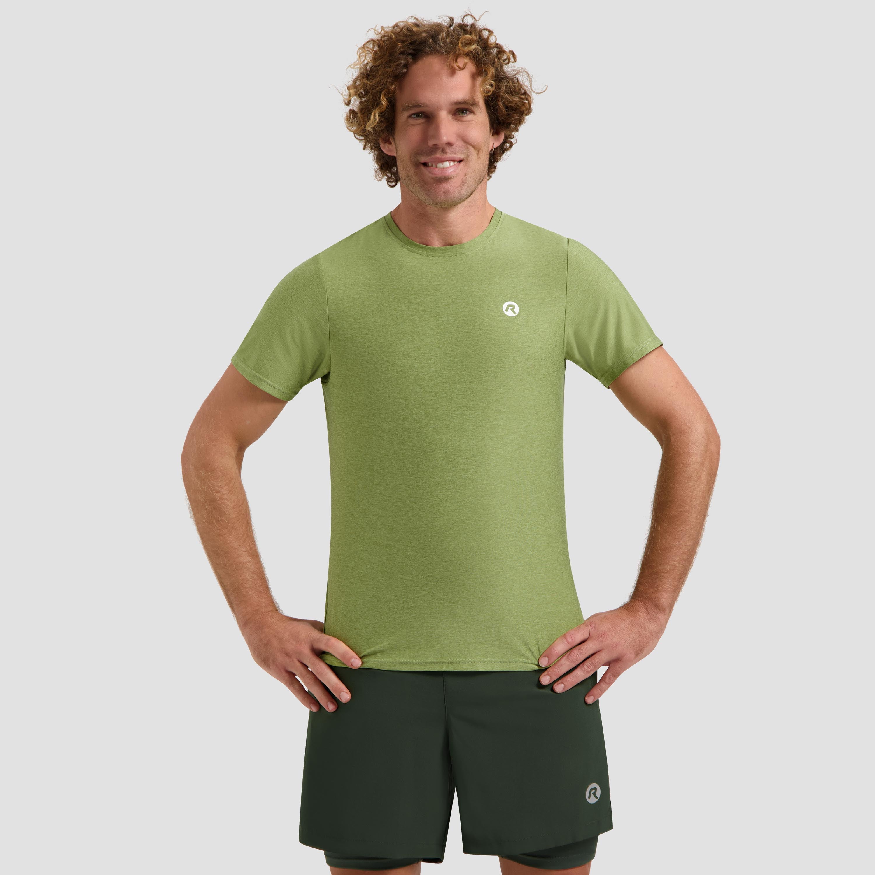 Essential Hardloopshirt Heren - Saliegroen
