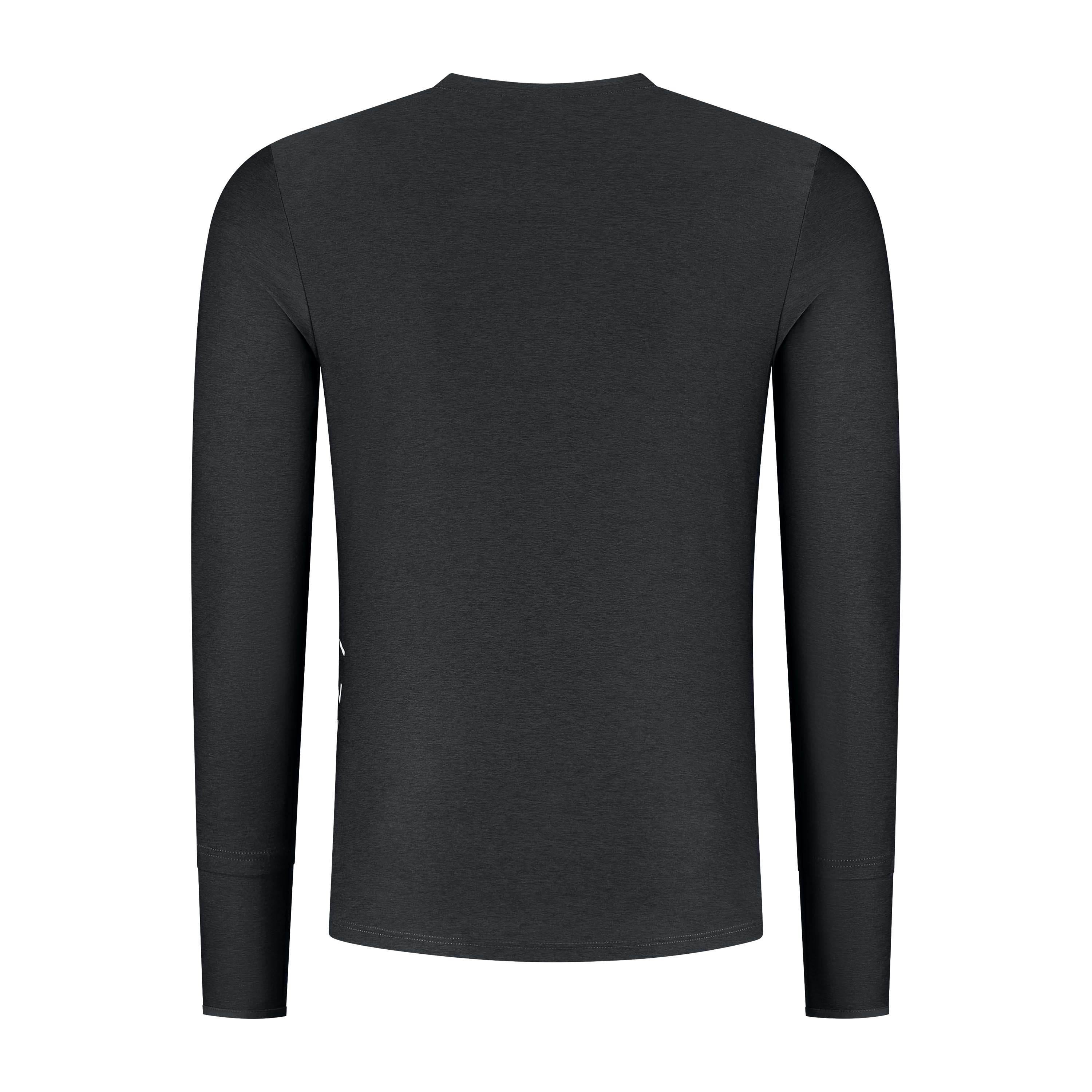 Essential Laufen Hemd Langarm Männer - schwarz