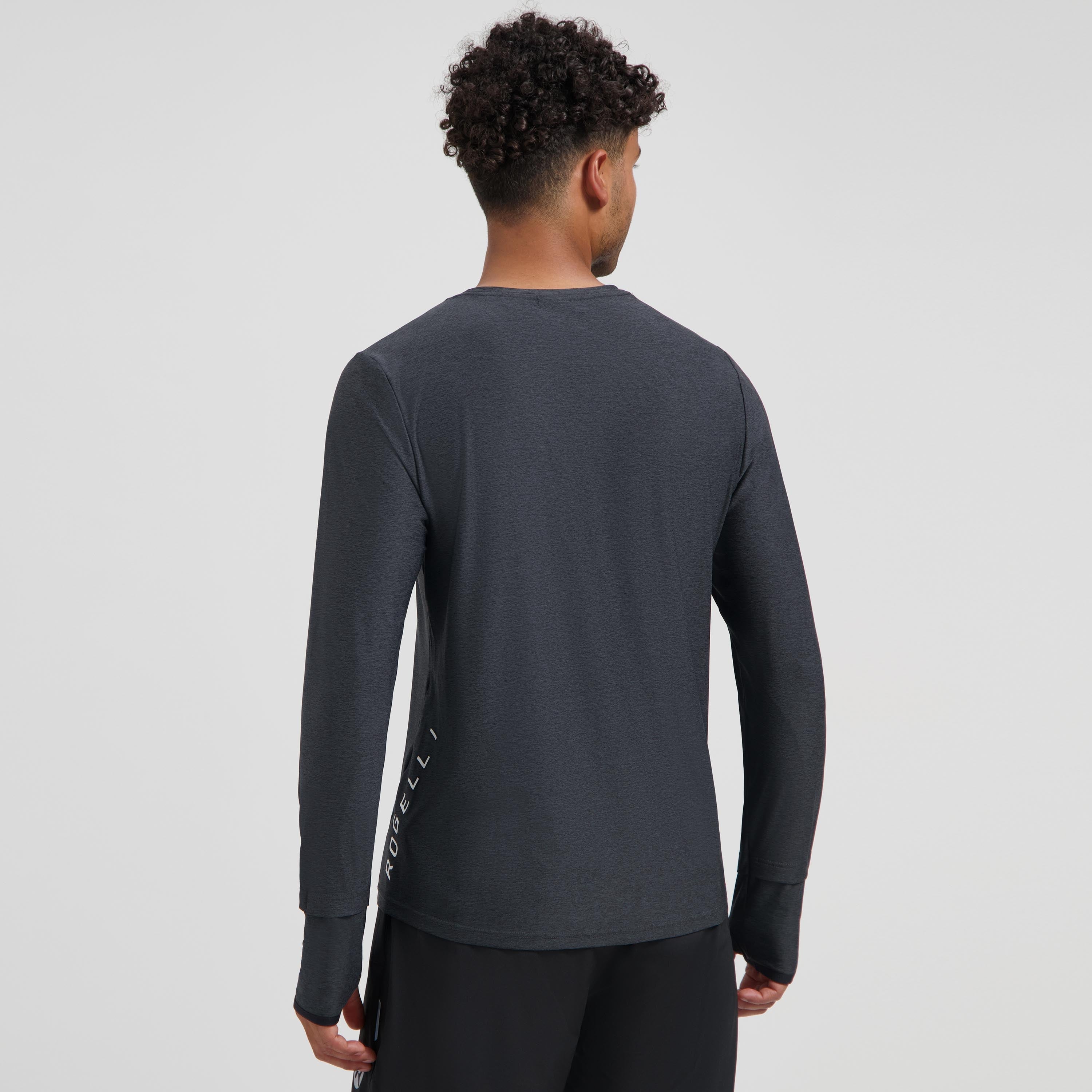 Essential Laufen Hemd Langarm Männer - schwarz