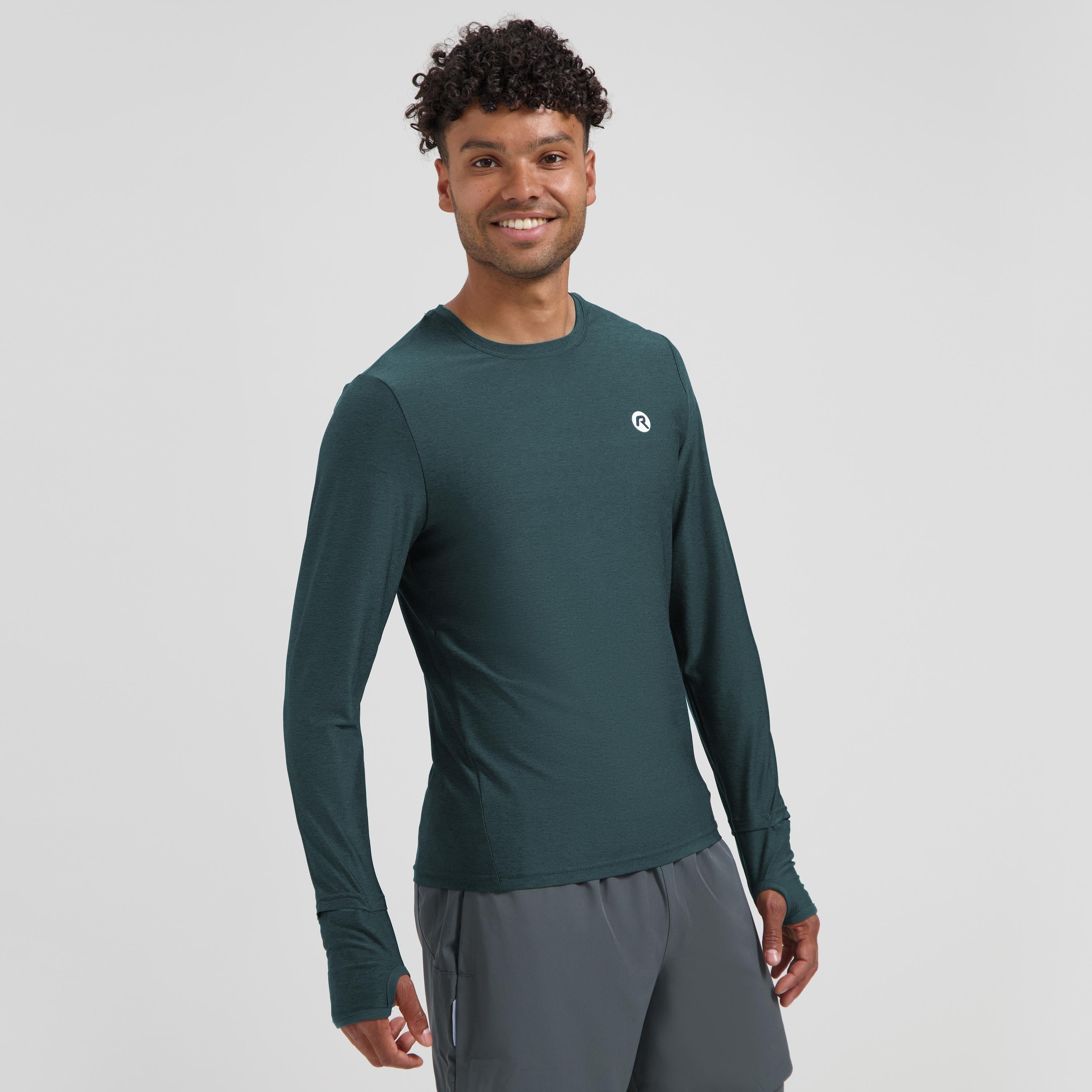 Essential Hardloopshirt Lange Mouw Heren - Donkerblauw