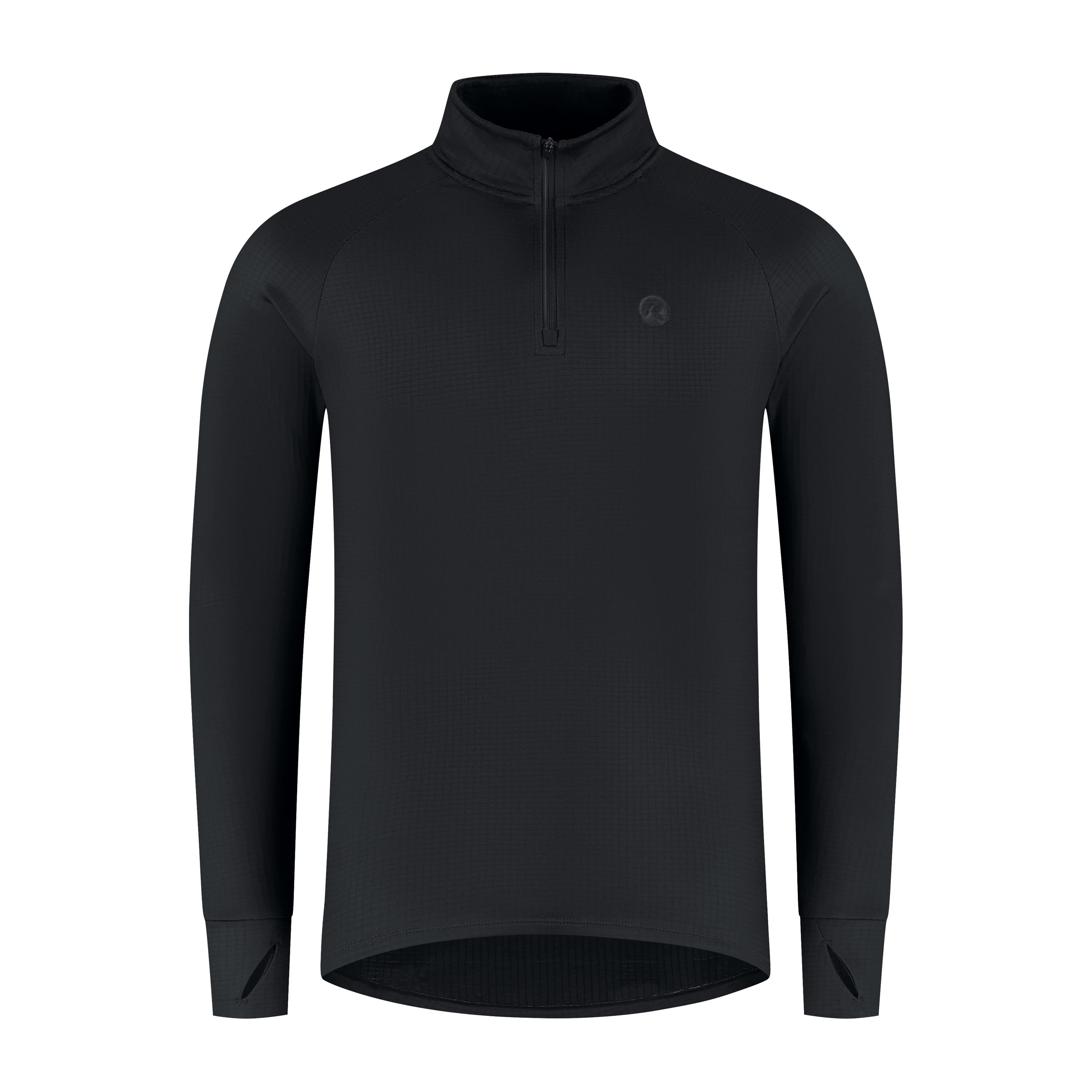 Essential Hardlooptop Lange Mouw 1/2 Zip Heren - Zwart