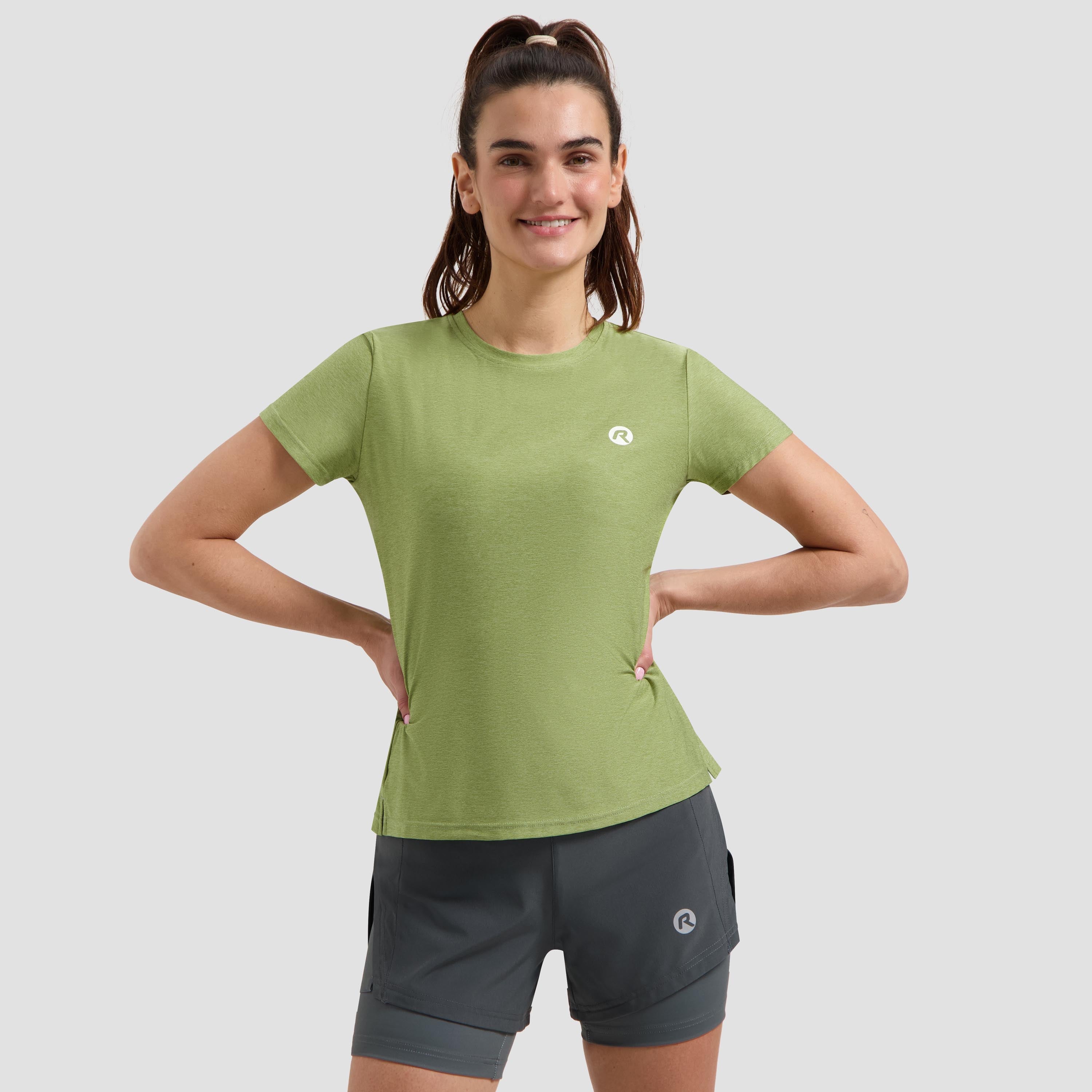 Essential Hardloopshirt Dames - Saliegroen
