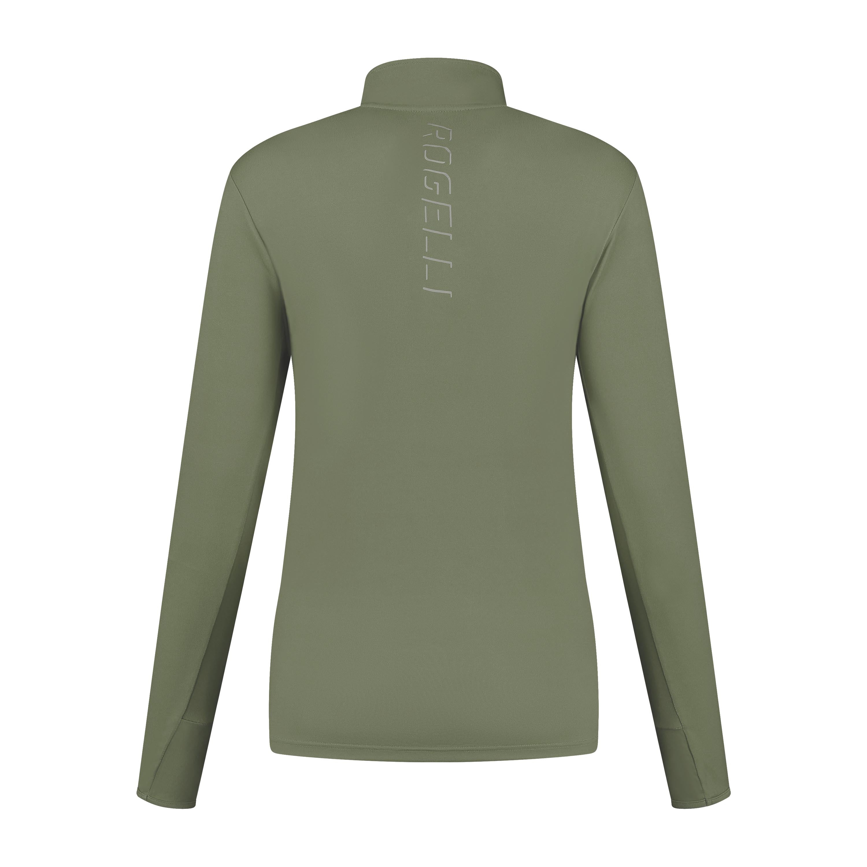 Core Hardlooptop Lange Mouw 1/2 Zip Dames - Legergroen
