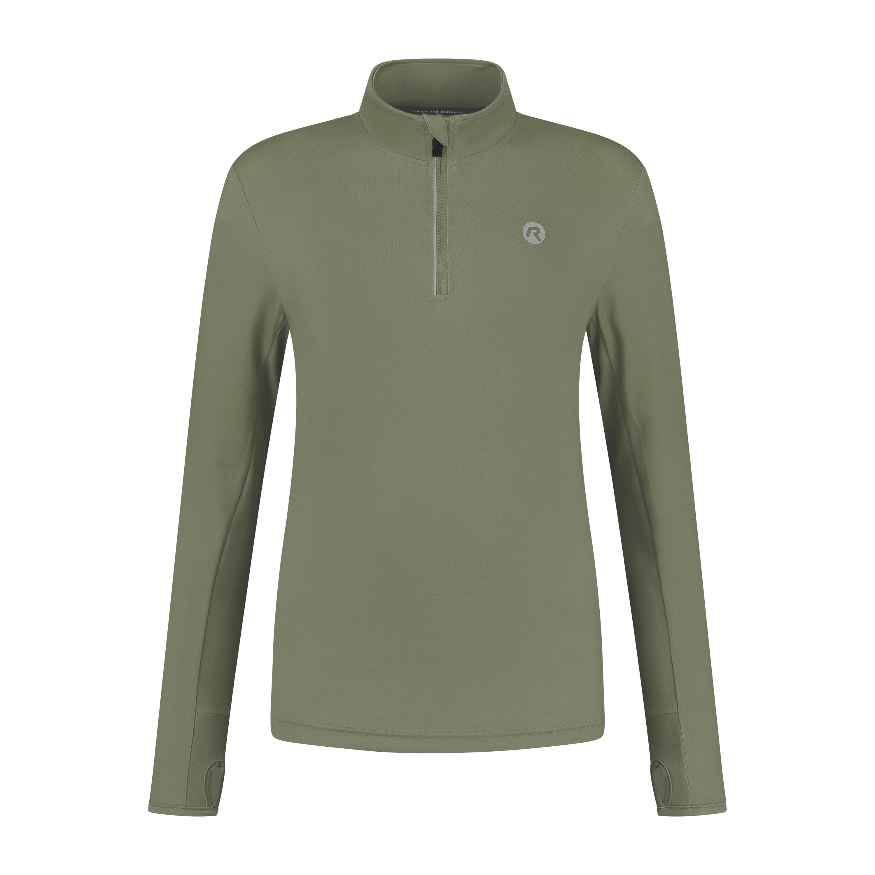Core Hardlooptop Lange Mouw 1/2 Zip Dames - Legergroen