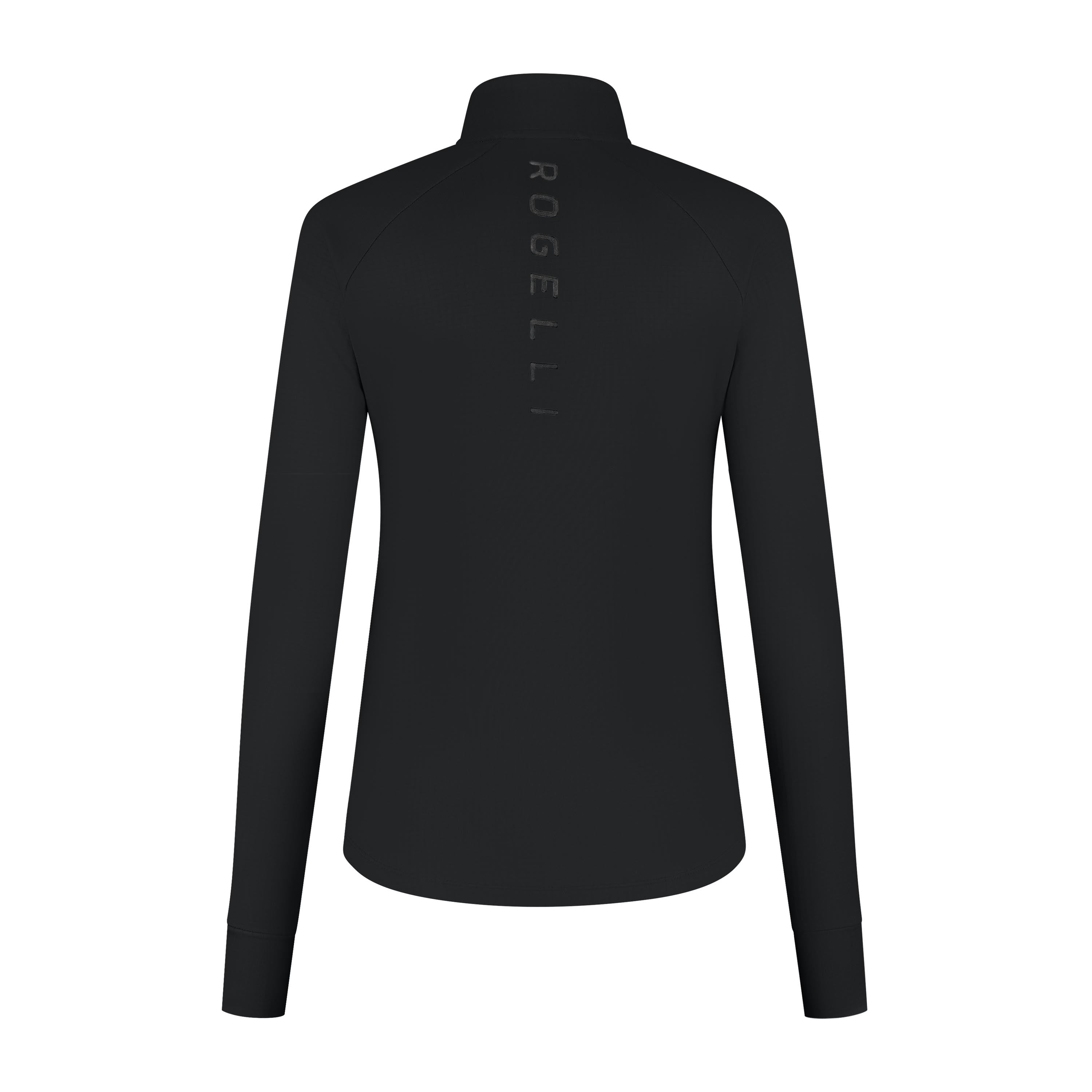 Essential Hardlooptop Lange Mouw 1/2 Zip Dames - Zwart