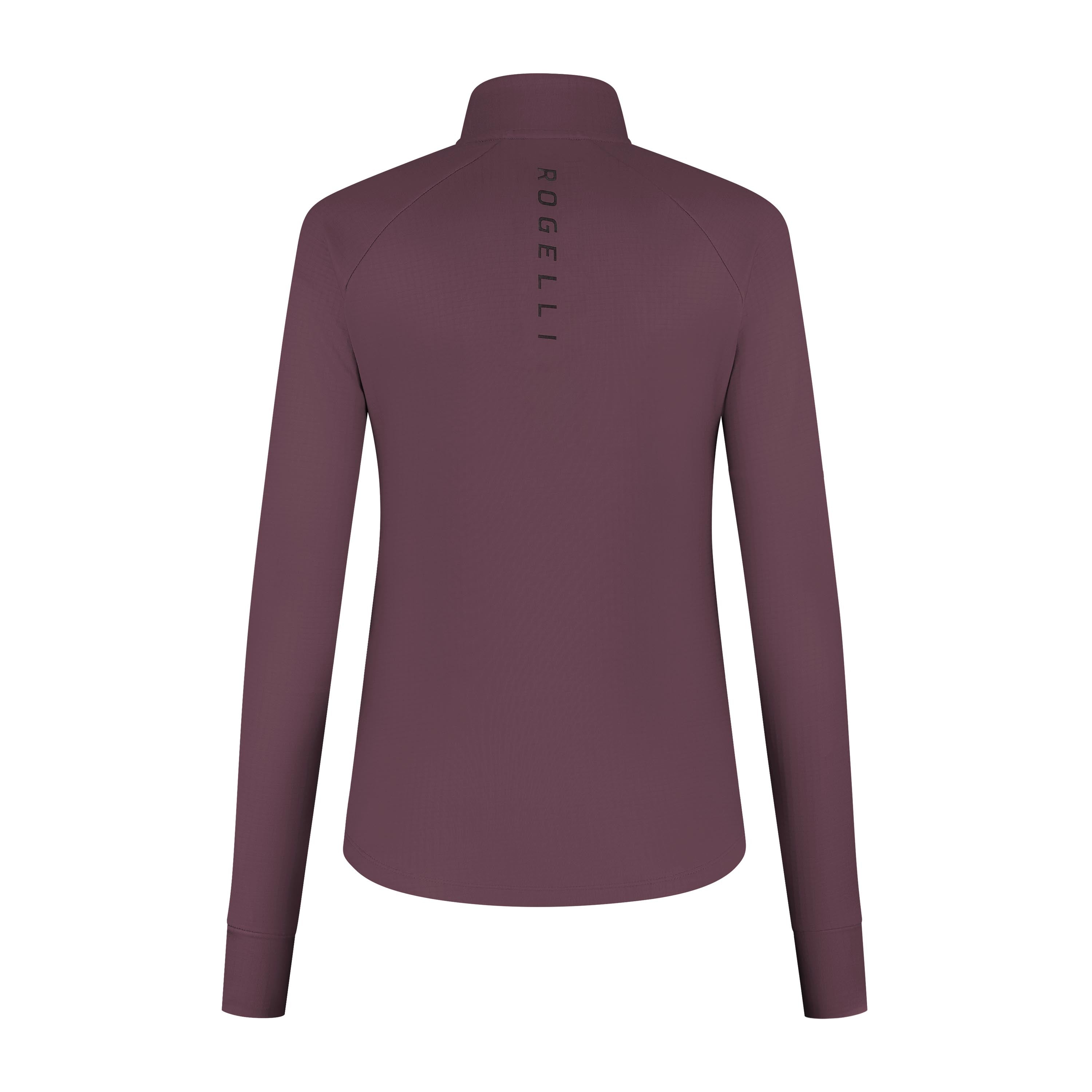 Essential Hardlooptop Lange Mouw 1/2 Zip Dames - Aubergine
