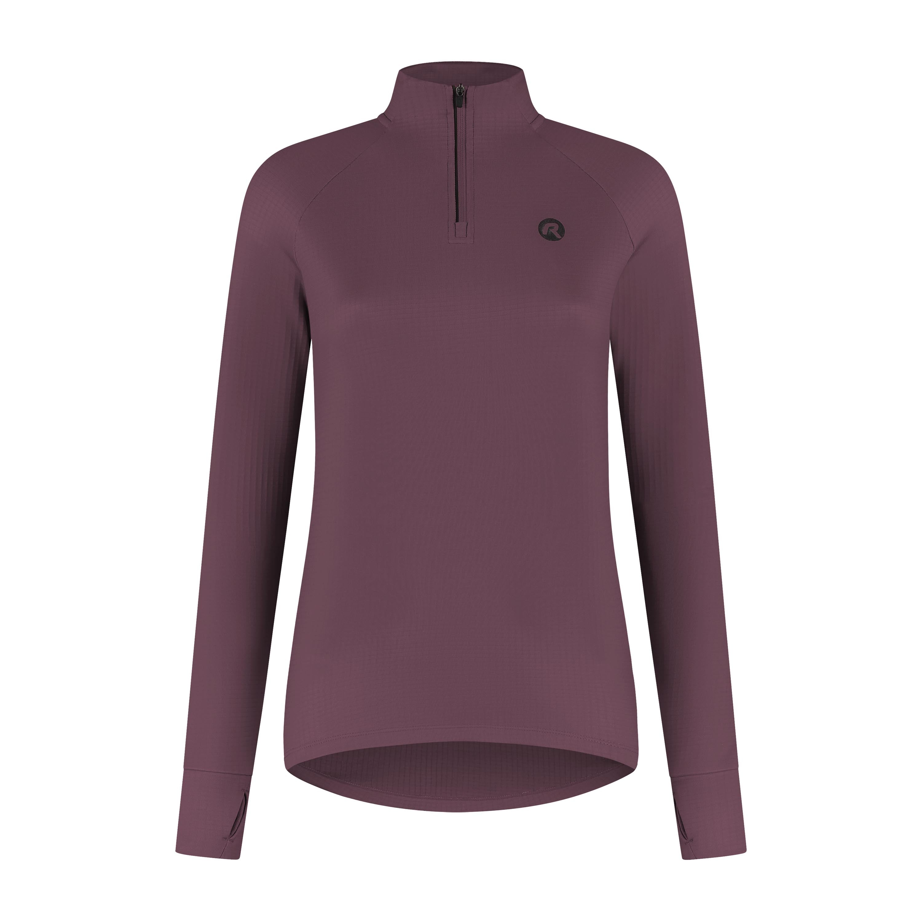 Essential Hardlooptop Lange Mouw 1/2 Zip Dames - Aubergine