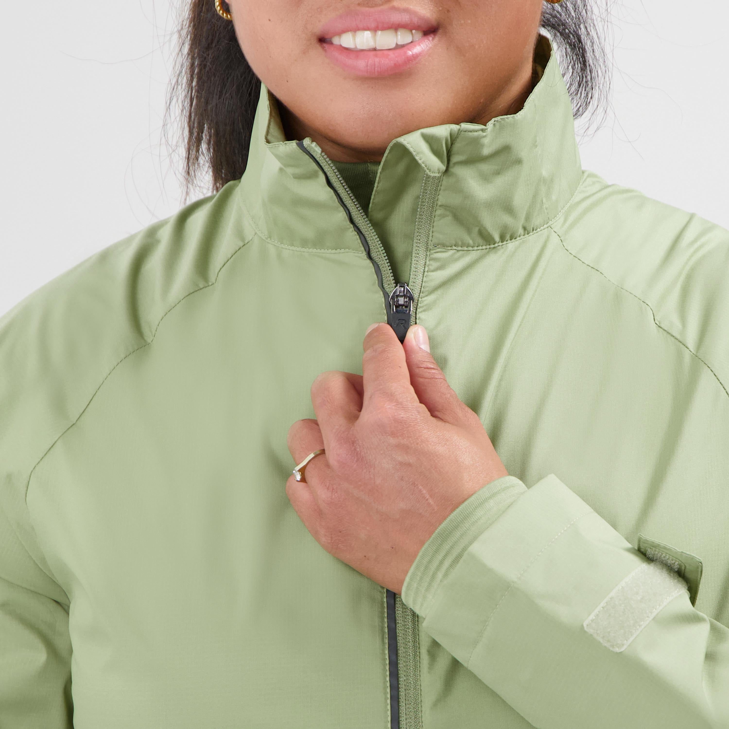 Essential Hardloopjack Dames - Saliegroen