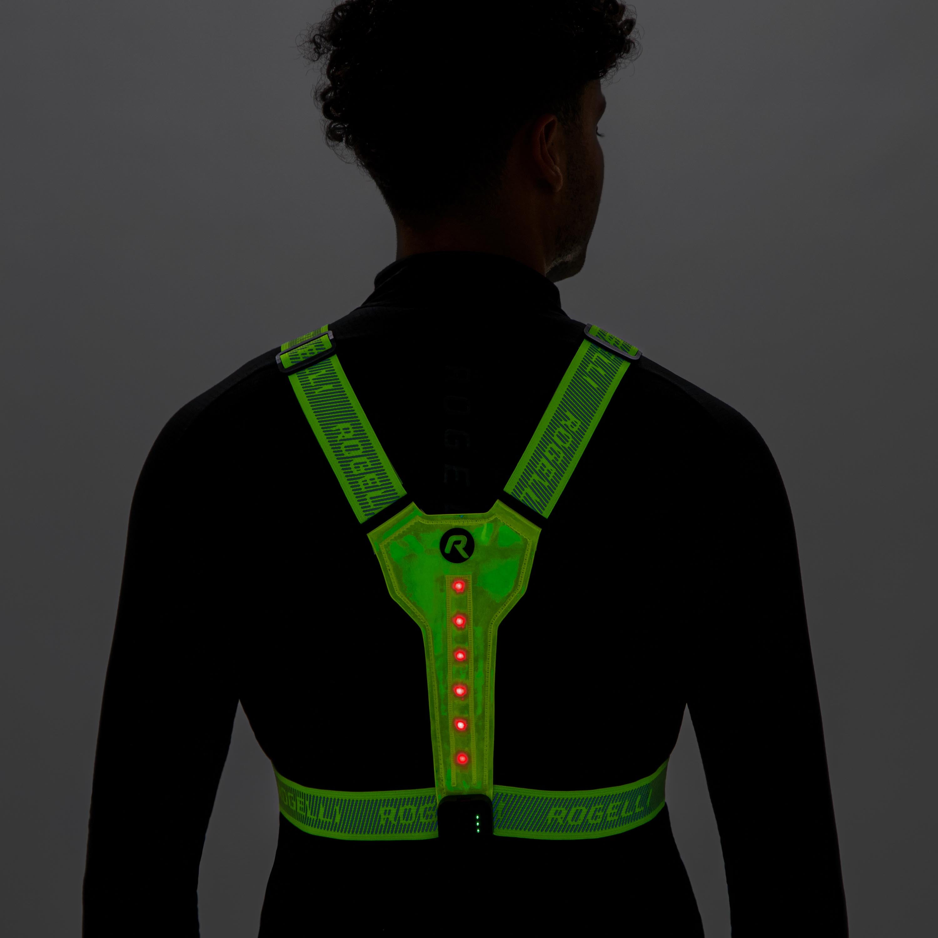 LED-vest USB - Neon Geel