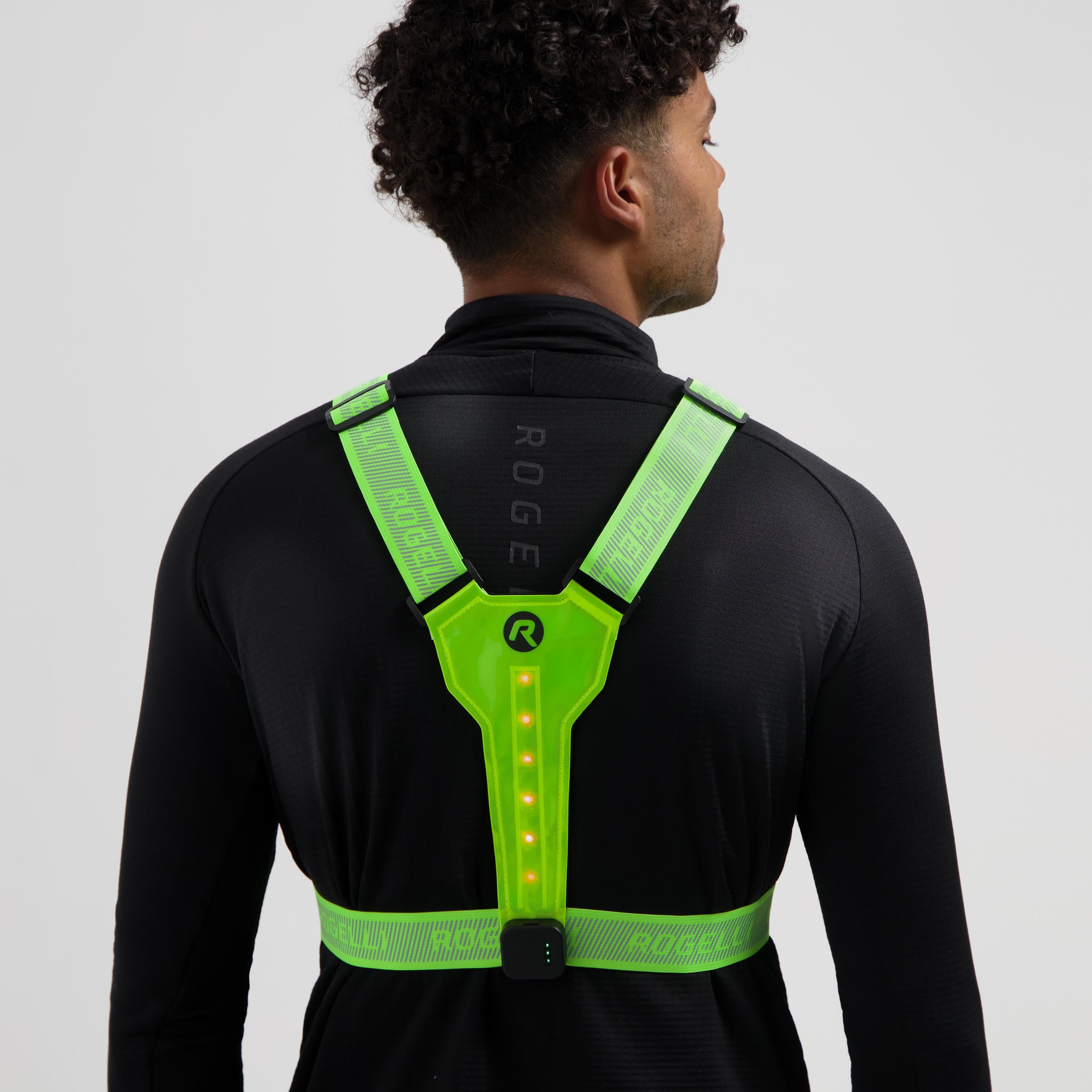 LED-vest USB - Neon Geel