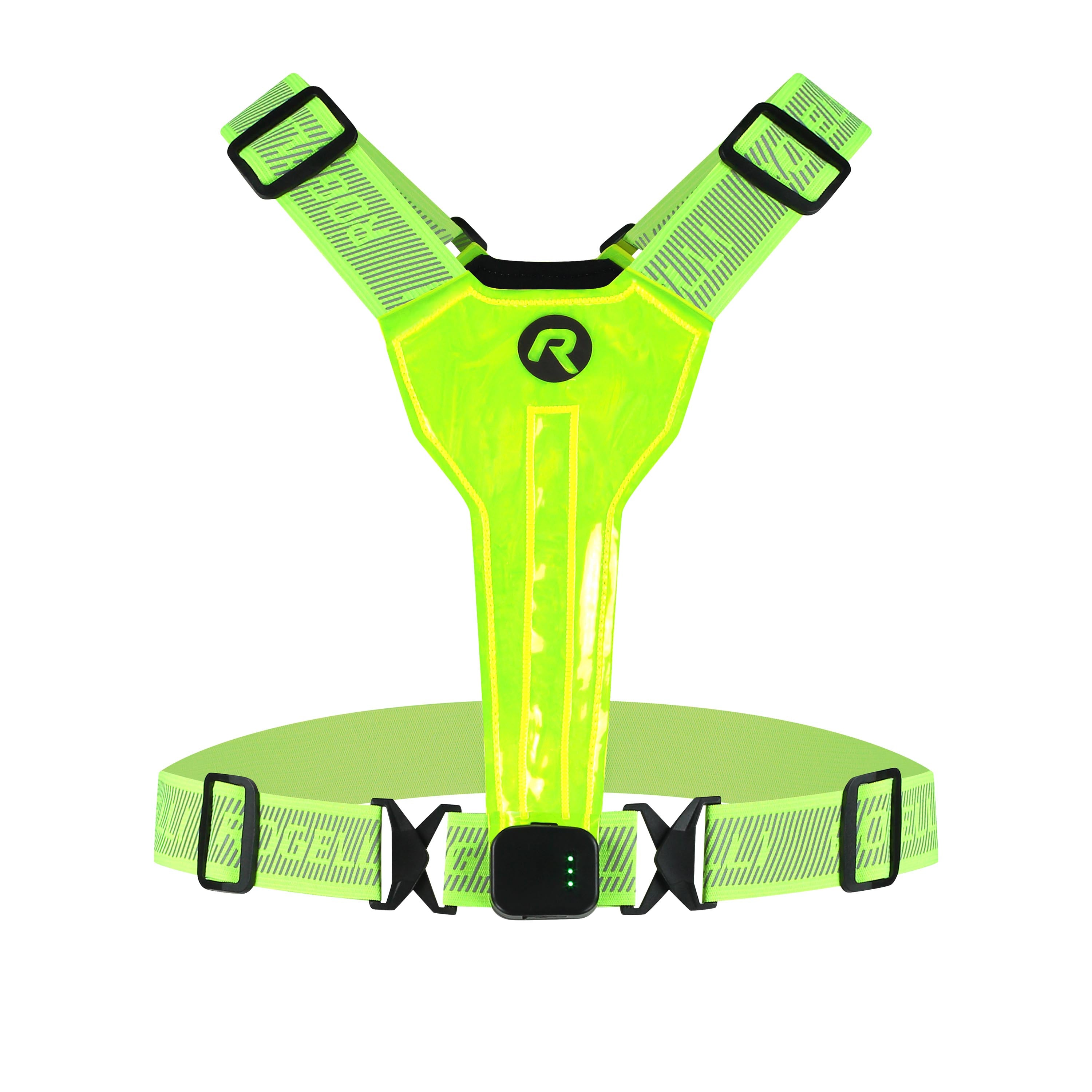 LED-vest USB - Neon Geel